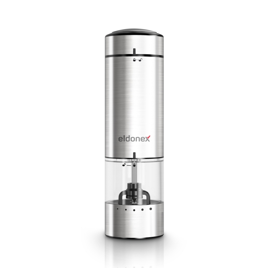 ELDONEX EPG-1100-SL - Elektrische Salz-/Pfeffermühle 4xAAA matt Chrom