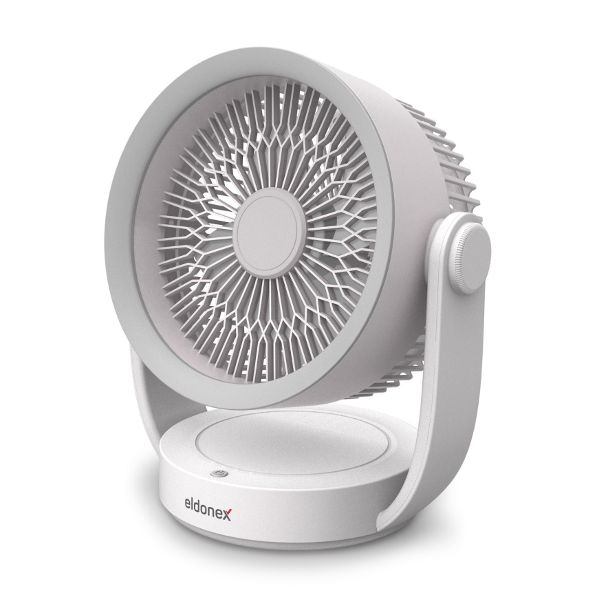 ELDONEX ESF-1010-WH - Wiederaufladbarer Tischventilator 9W/5V 4000 mAh Weiß