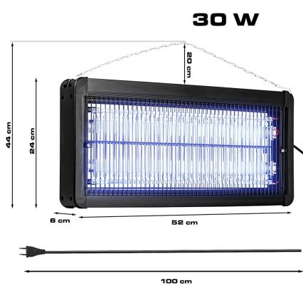 Elektronische Insektenfalle 2x15W/230V 120 m²