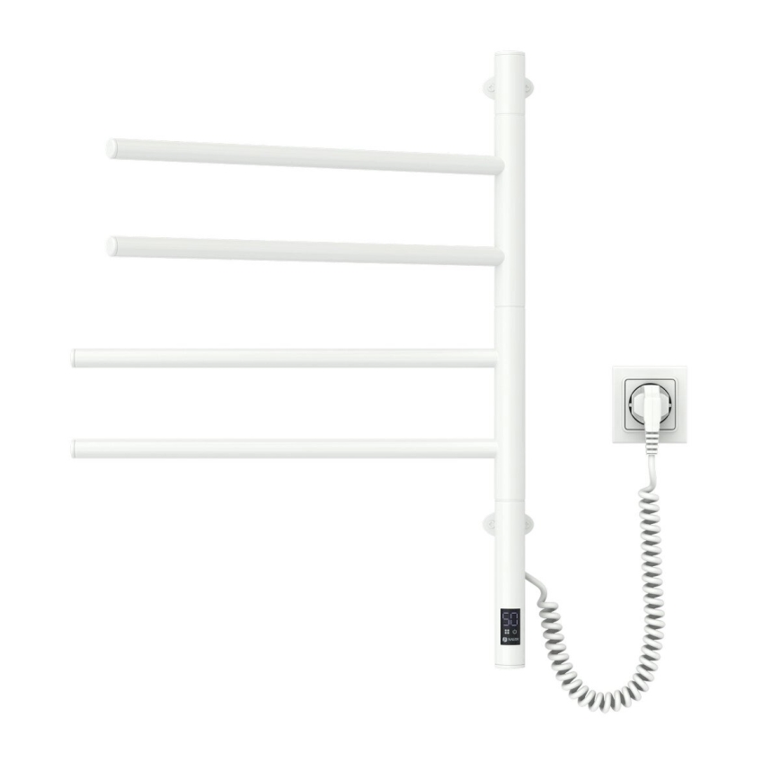 Elektrischer Handtuchwärmer mit Thermostat ARABESQUE 150W/230V 64,6 cm IP44 weiß