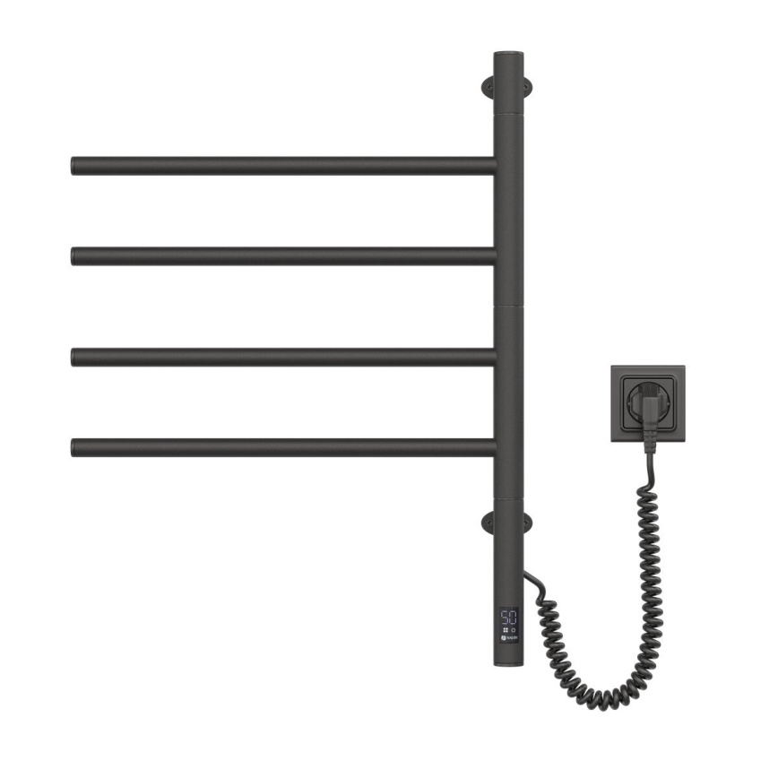 Elektrischer Handtuchwärmer mit Thermostat ARABESQUE 150W/230V 64,6 cm IP44 schwarz