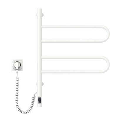 Elektrischer Handtuchwärmer mit Thermostat FOUETTE 128W/230V 64,6 cm IP44 weiß
