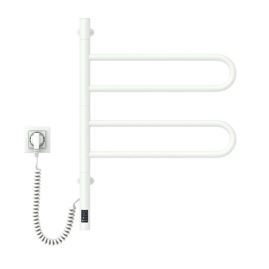 Elektrischer Handtuchwärmer mit Thermostat FOUETTE 128W/230V 64,6 cm IP44 weiß