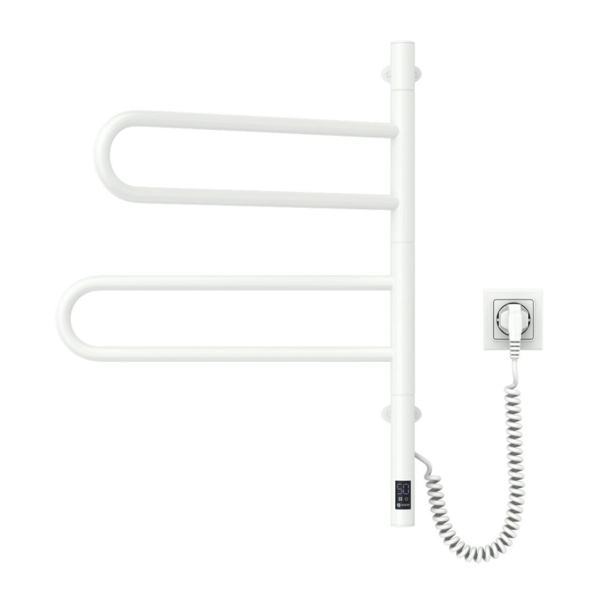 Elektrischer Handtuchwärmer mit Thermostat FOUETTE 128W/230V 64,6 cm IP44 weiß