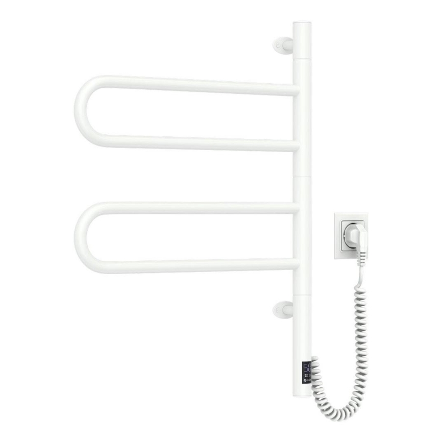 Elektrischer Handtuchwärmer mit Thermostat FOUETTE 128W/230V 64,6 cm IP44 weiß