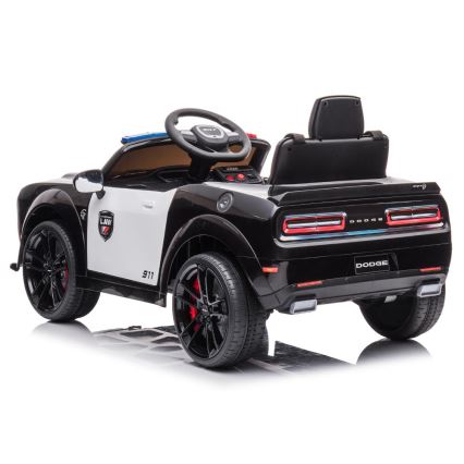 Elektrisches Kinderauto Dodge Challenger Polizei 50W/4500 mAh schwarz/weiß