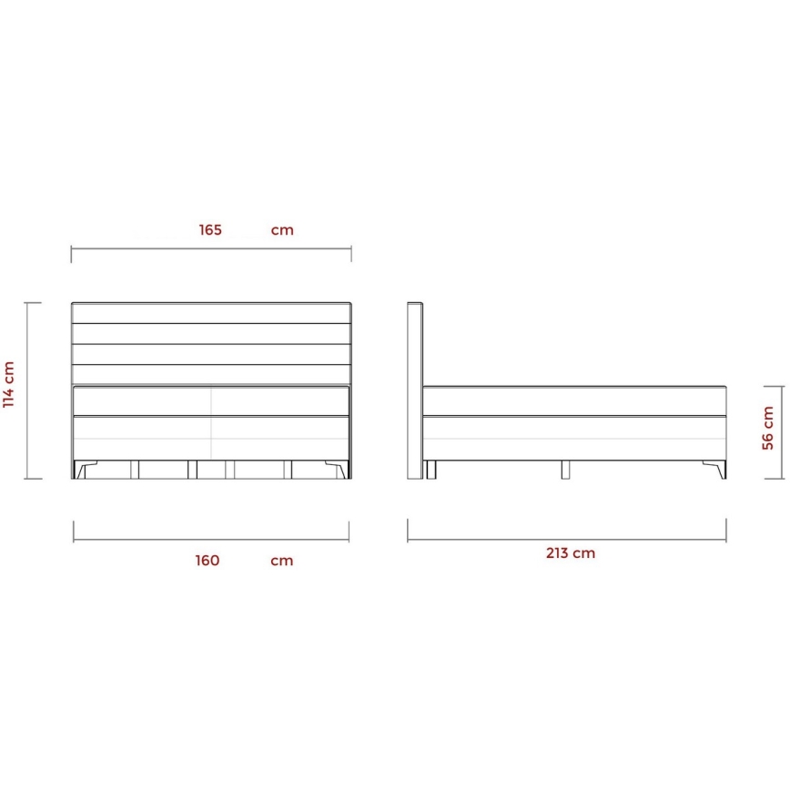 Elektrisches verstellbares Polsterbett mit Matratzen MILA 160x200 cm grau