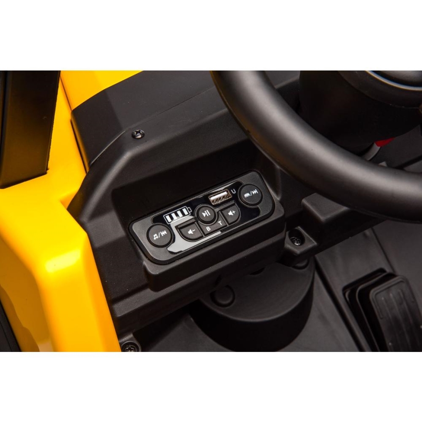 Elektrisches Auto CAT 60W/7500 mAh Gelb/Schwarz + Fernbedienung