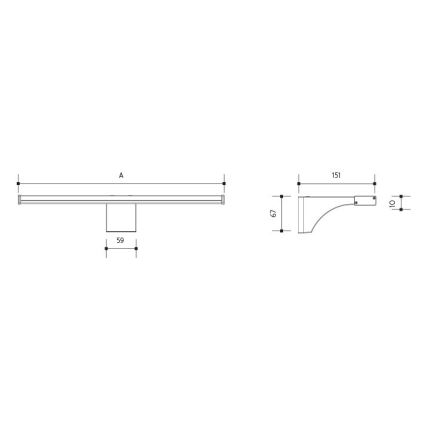 LED Badezimmer-Spiegelleuchte ELESAR LED/8W/230V IP44 4000K