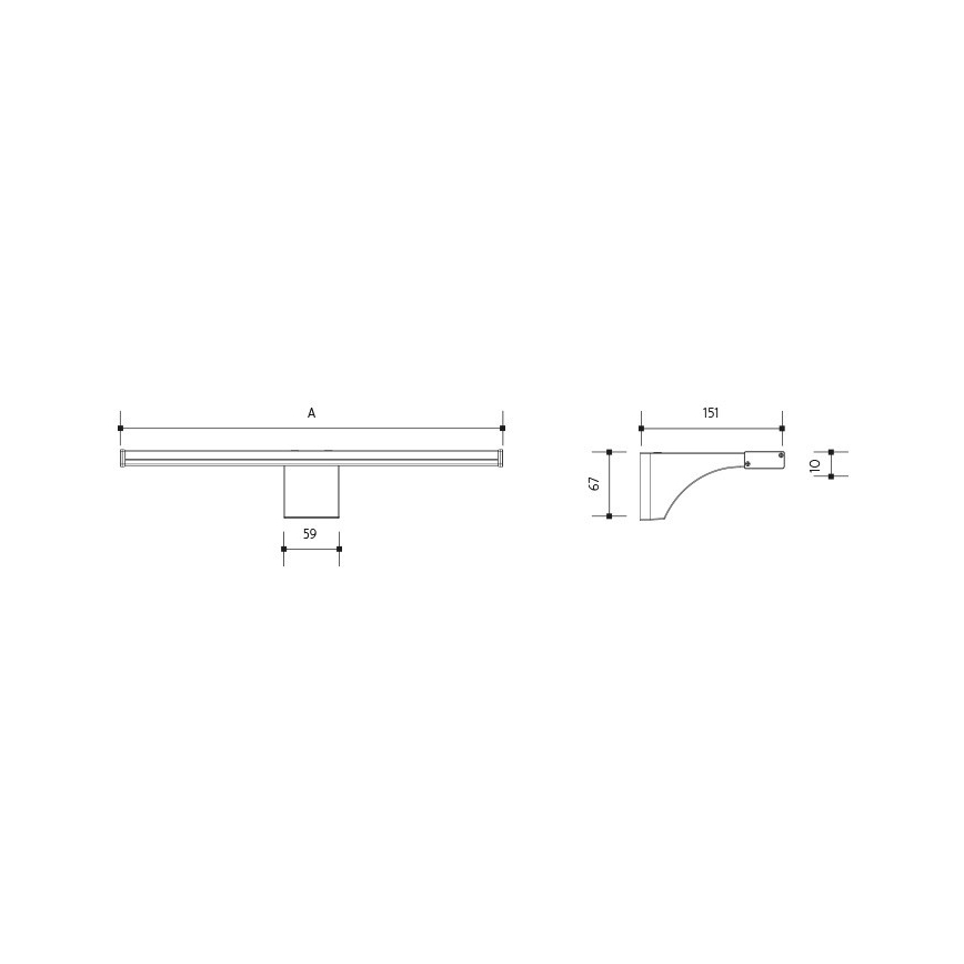 LED Badezimmer-Spiegelleuchte ELESAR LED/8W/230V IP44 4000K
