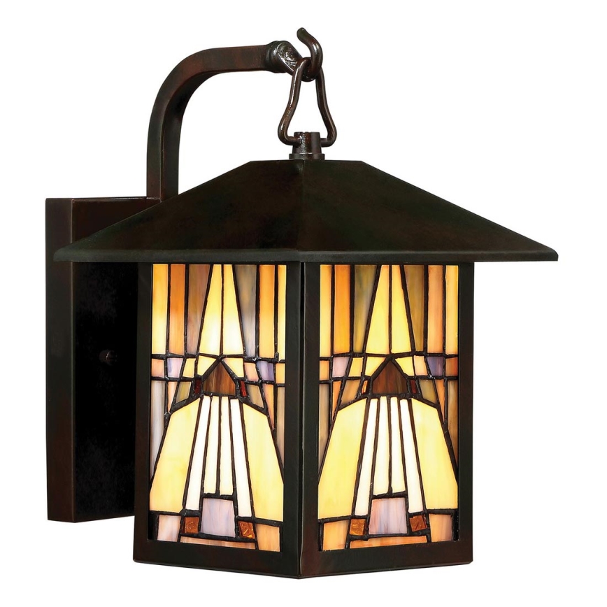 Elstead - Außenwandleuchte Tiffany INGLENOOK 1xE27/60W/230V IP44