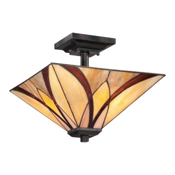 Elstead - Deckenleuchte Tiffany ASHEVILLE 2xE27/100W/230V