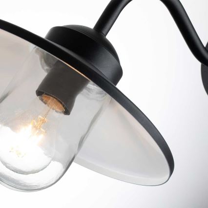 Elstead - Außenwandleuchte mit Sensor KLAMPENBORG 1xE27/60W/230V IP44