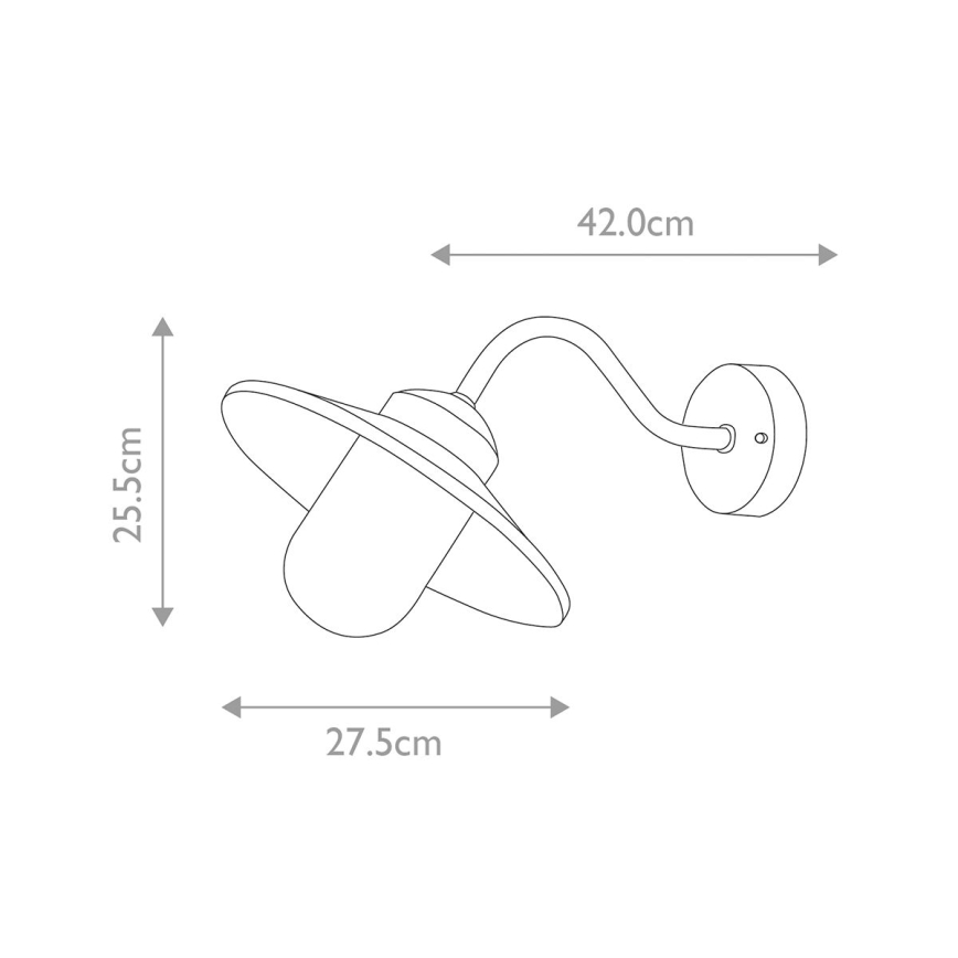 Elstead - Außenwandleuchte mit Sensor KLAMPENBORG 1xE27/60W/230V IP44
