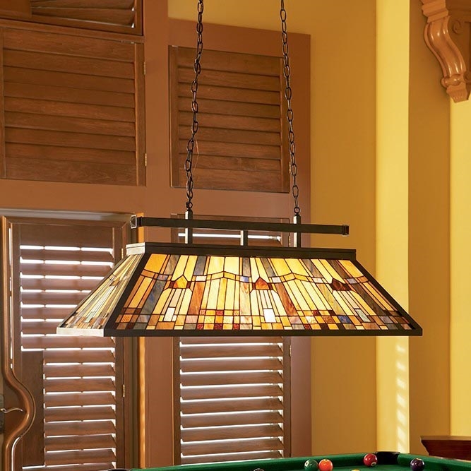 Elstead - Kronleuchter an Kette Tiffany INGLENOOK 3xE27/100W/230V