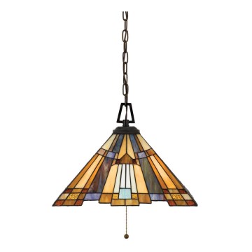 Elstead - Kronleuchter Tiffany INGLENOOK mit Kette 3xE27/60W/230V