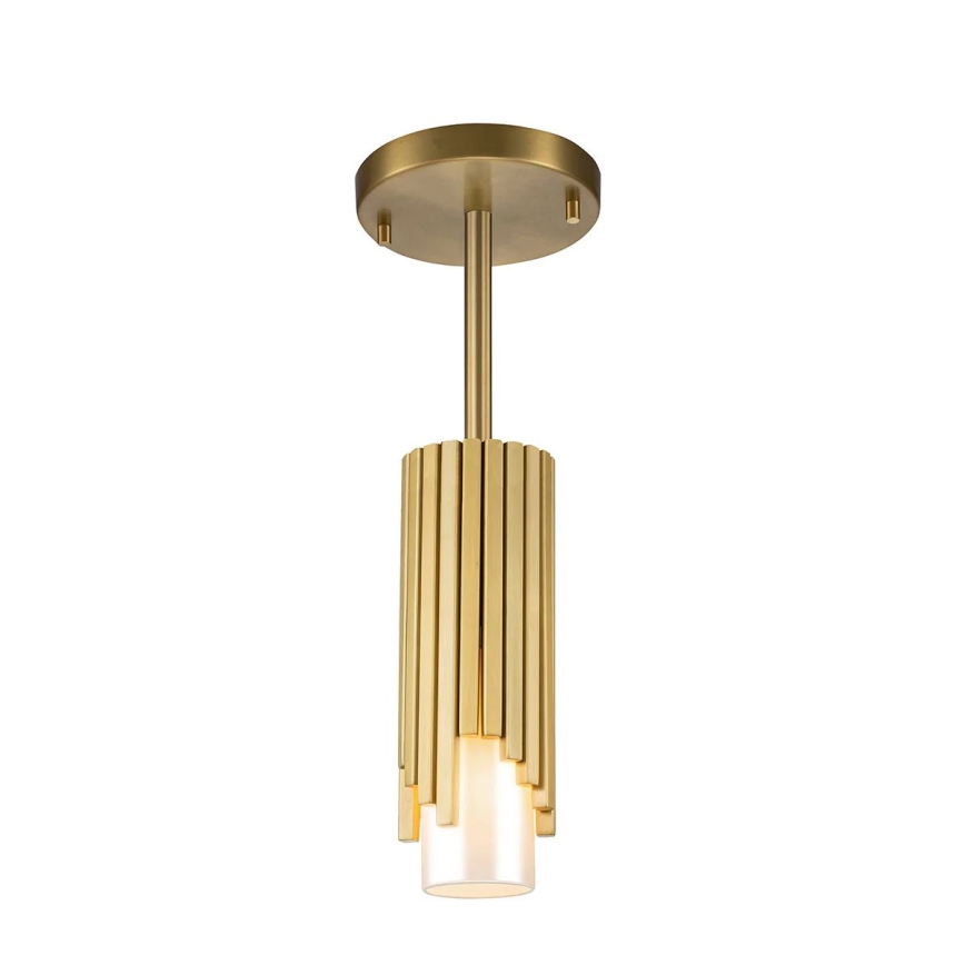Elstead - Pendelleuchte an Stange MARVELE 1xE14/40W/230V goldfarben