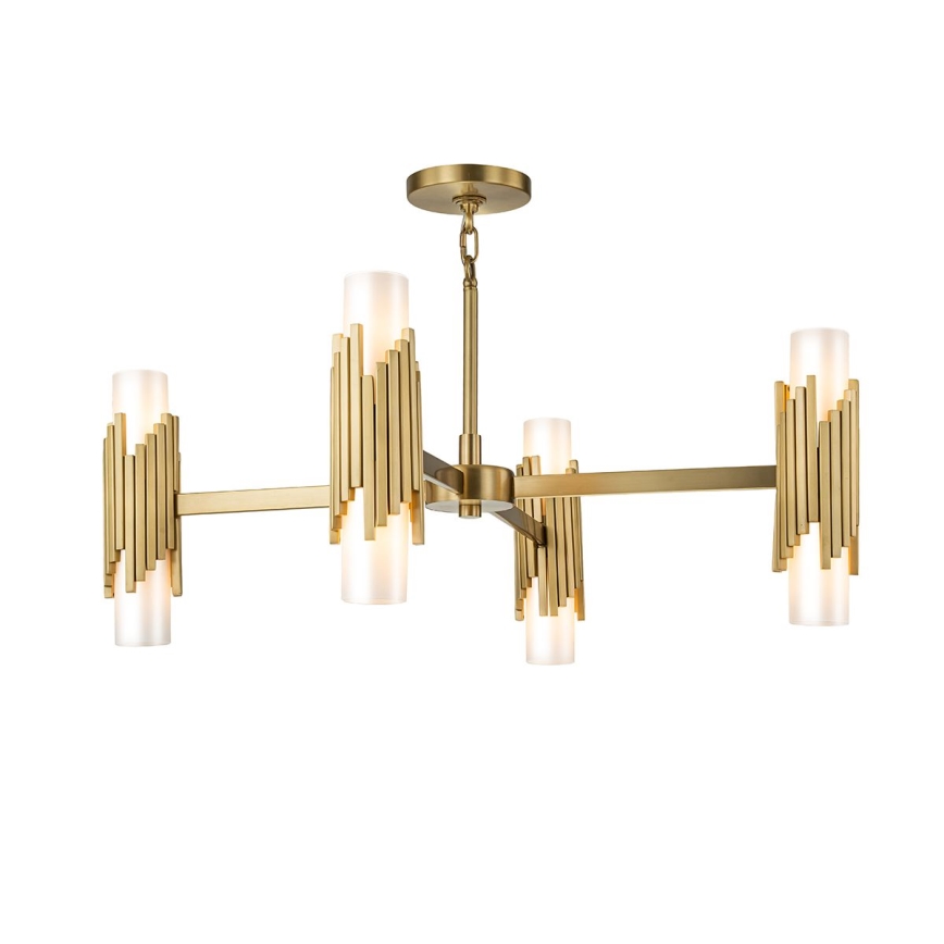 Elstead - Deckenleuchte an Stange MARVELE 8xE14/40W/230V, goldfarben