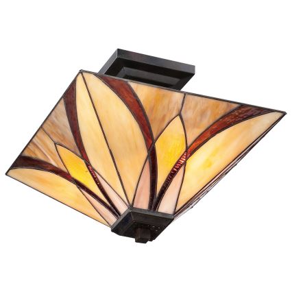 Elstead - Deckenleuchte Tiffany ASHEVILLE 2xE27/100W/230V