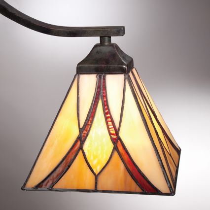 Elstead - Tiffany-Kronleuchter ASHEVILLE mit Kette 3xE27/60W/230V