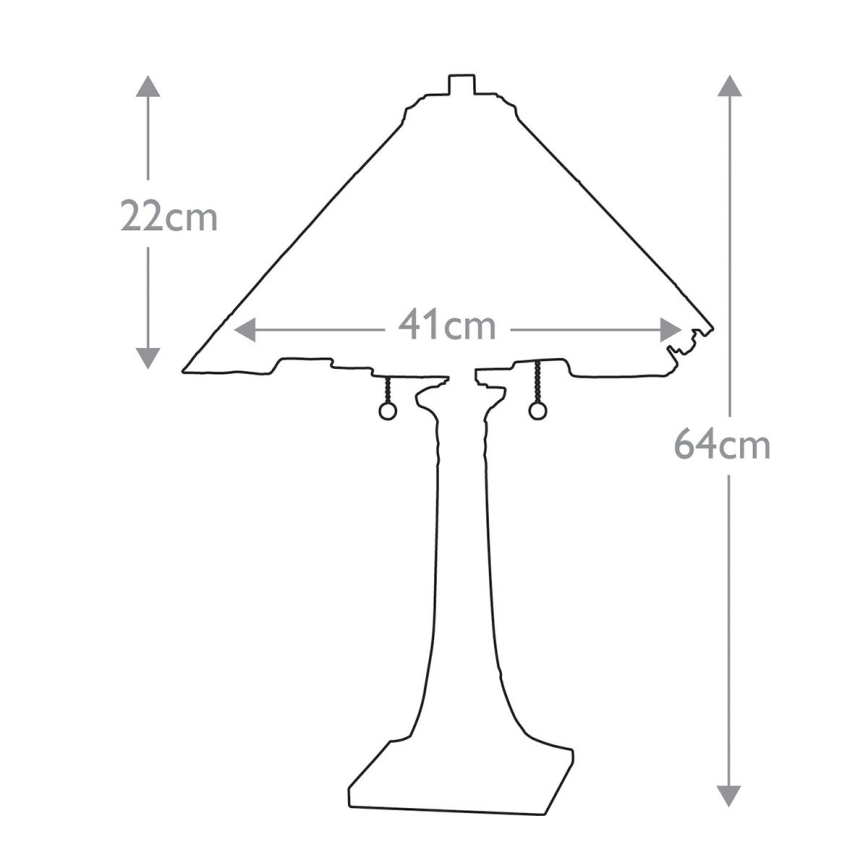 Elstead - Tiffany-Tischlampe INGLENOOK 2xE27/60W/230V