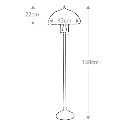 Elstead - Stehleuchte Tiffany LARISSA 2xE27/100W/230V