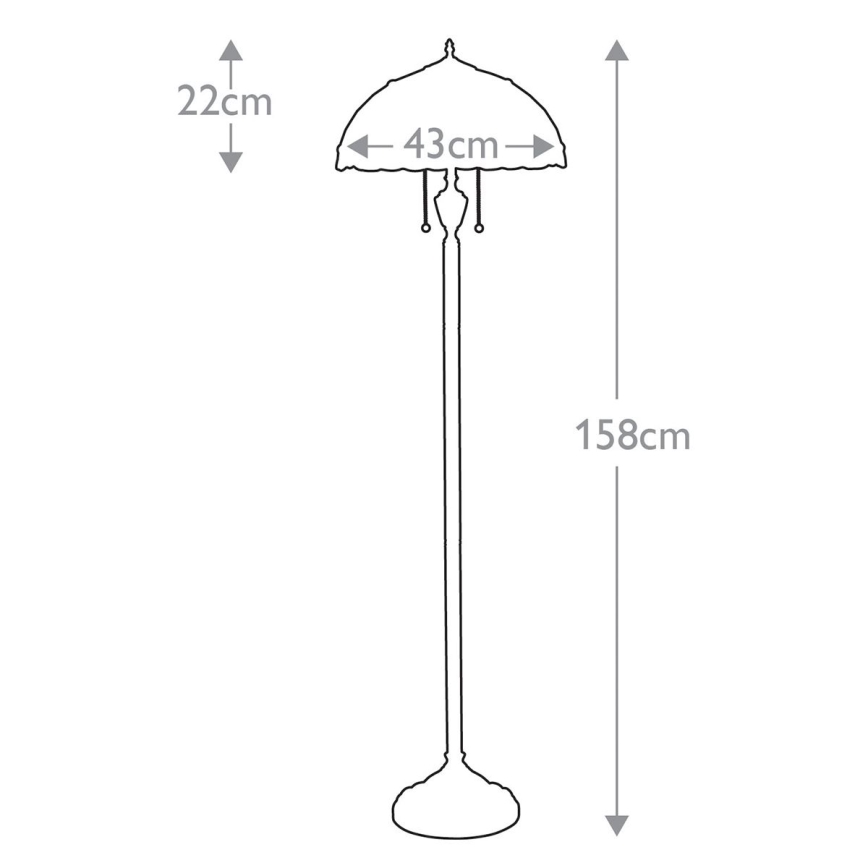 Elstead - Stehleuchte Tiffany LARISSA 2xE27/100W/230V
