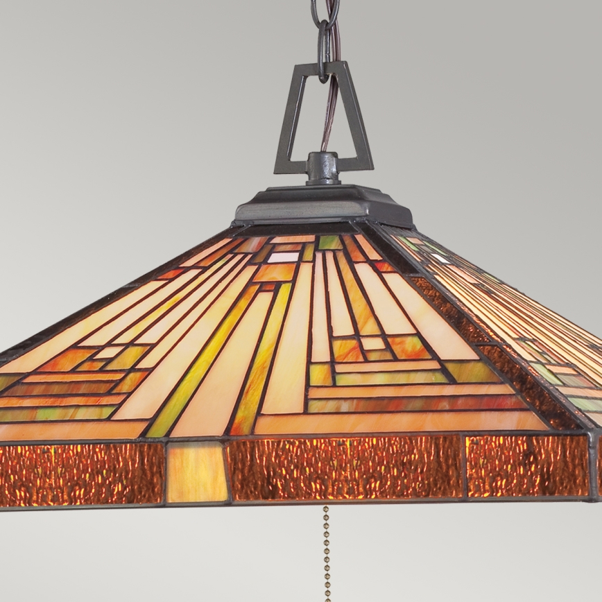 Elstead - Tiffany-Kronleuchter an Kette STEPHEN 3xE27/60W/230V