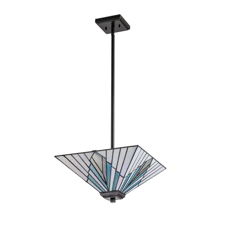 Elstead - Tiffany-Deckenleuchte ALDERLEY mit Stange 2xE27/60W/230V