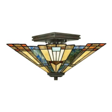 Elstead - Tiffany-Deckenleuchte INGLENOOK 2xE27/60W/230V