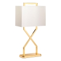 Elstead - Tischleuchte CROSS 1xE27/60W/230V golden/weiß