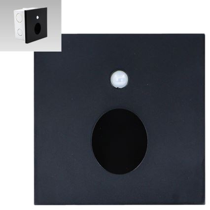 Emithor 70436 - LED Treppenleuchte mit Sensor OLIVE LED/1W/230V 4000K schwarz