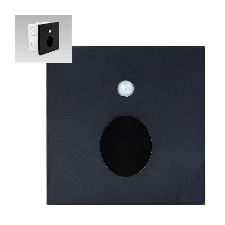 Emithor 70436 - LED Treppenleuchte mit Sensor OLIVE LED/1W/230V 4000K schwarz