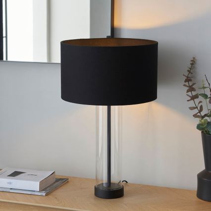 Endon 100440 - Dimmbare Tischlampe LESSINA 1xE27/10W/230V schwarz