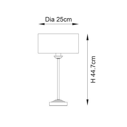 Endon 100646 - Tischlampe HIGHCLERE 1xE14/7W/230V beige/mattchrom Durchmesser 25 cm