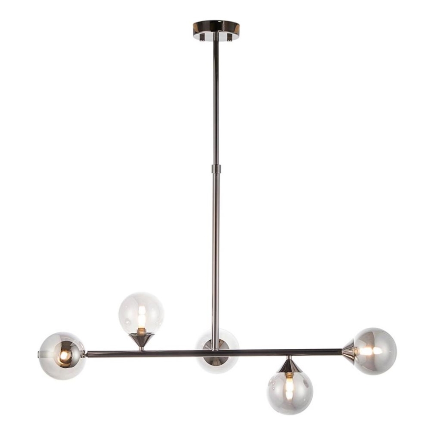 Endon 101348 - Deckenleuchte an Stange OTIS 5xG9/3W/230V schwarzer Chrom/rauchschwarz