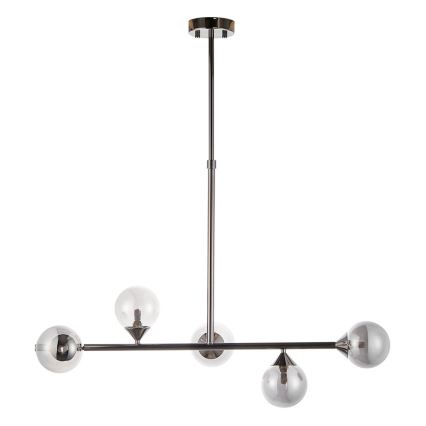 Endon 101348 - Deckenleuchte an Stange OTIS 5xG9/3W/230V schwarzer Chrom/rauchschwarz