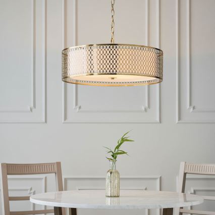 Endon 101569 - Kronleuchter an Kette CORDERO 3xE27/10W/230V goldfarben