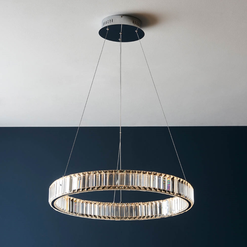 Endon 102255 - LED-dimmbare Pendelleuchte an Kabel LAGUNA LED/36W/230V glänzender Chrom
