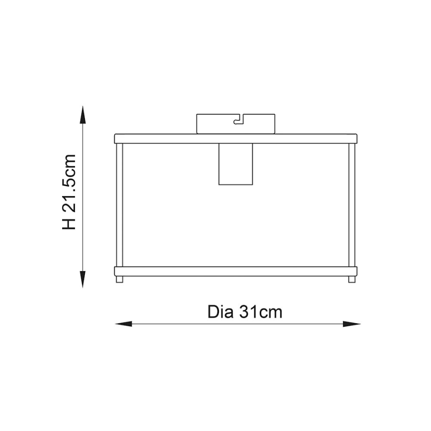 Endon 103112 - Deckenleuchte HOPTON 1xE27/10W/230V mattchrom