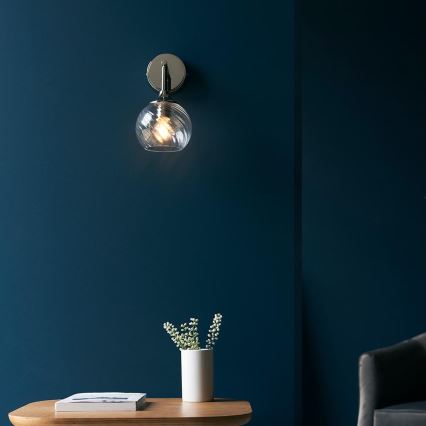 Endon 104052 - Wandleuchte ALLEGRA 1xE14/7W/230V, glänzender Chrom