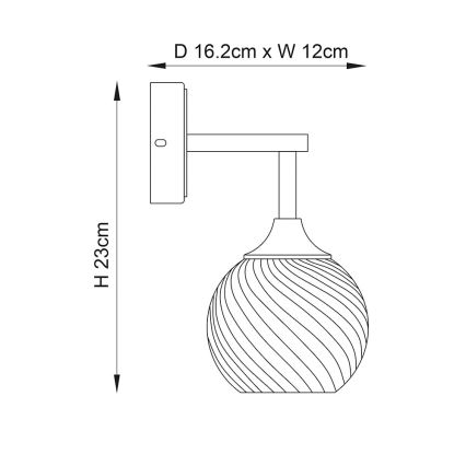 Endon 104052 - Wandleuchte ALLEGRA 1xE14/7W/230V, glänzender Chrom
