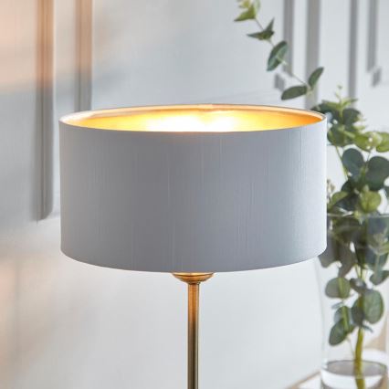 Endon 104054 - Tischleuchte HIGHCLERE 1xE14/7W/230V weiß/Messing d 25 cm