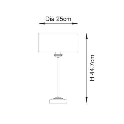 Endon 104054 - Tischleuchte HIGHCLERE 1xE14/7W/230V weiß/Messing d 25 cm