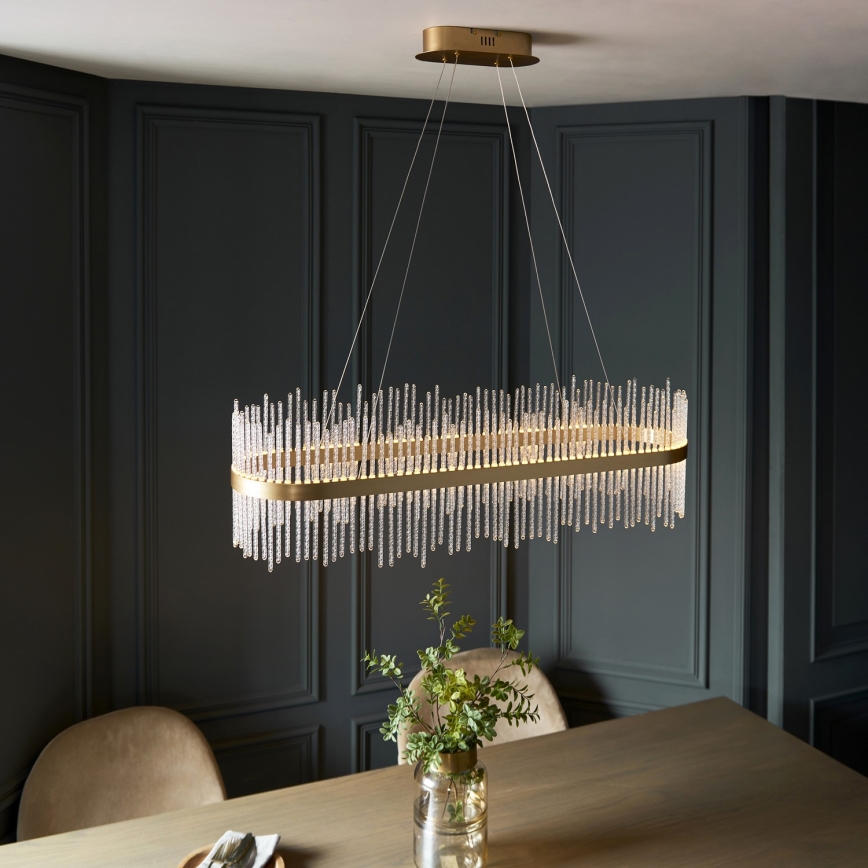 Endon 104082 - LED-dimmbare Seilpendelleuchte ADRIEL LED/47W/230V 3000K gold/klar
