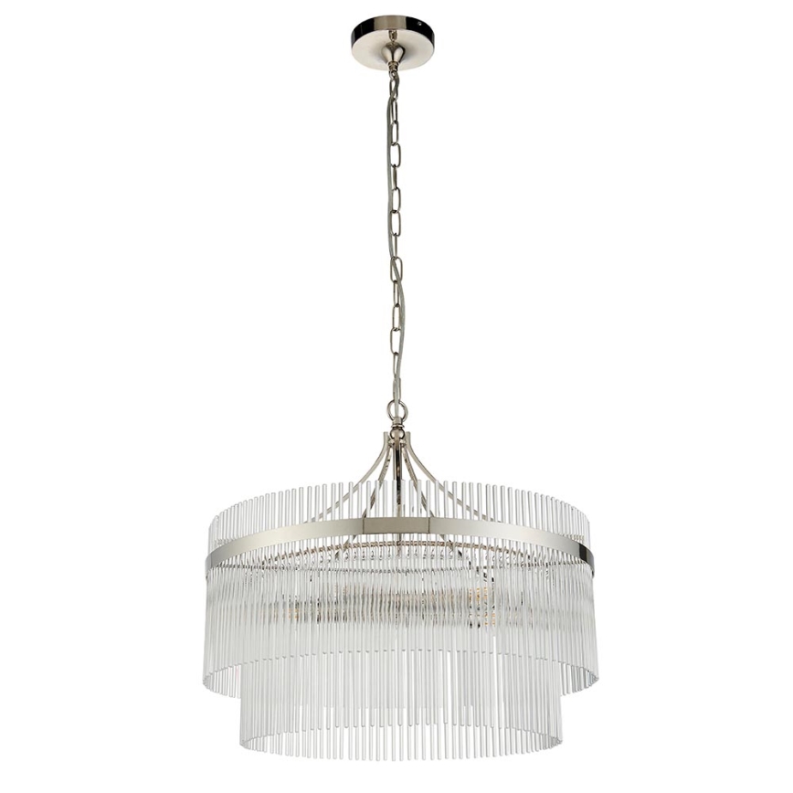Endon 104112 - Kronleuchter an Kette MARIETTA 5xE14/7W/230V glänzender Chrom/klar