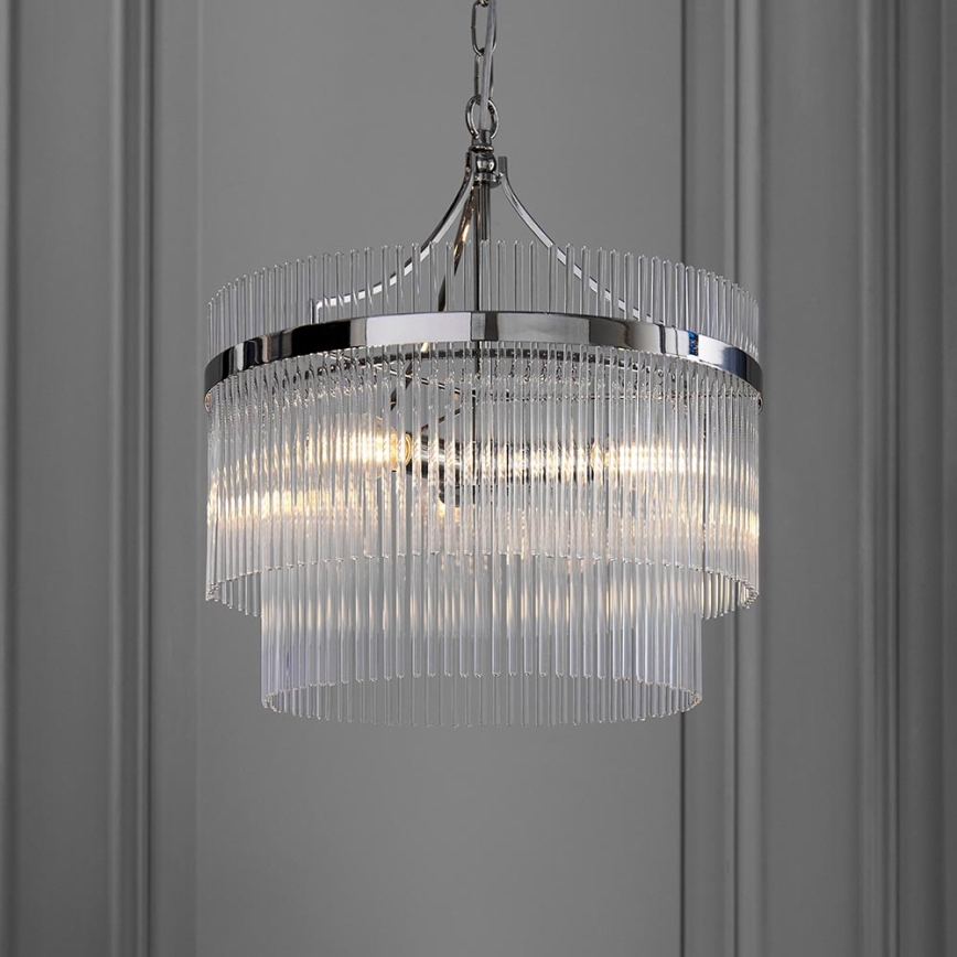 Endon 104113 - Kronleuchter mit Kette MARIETTA 3xE14/7W/230V glänzender Chrom