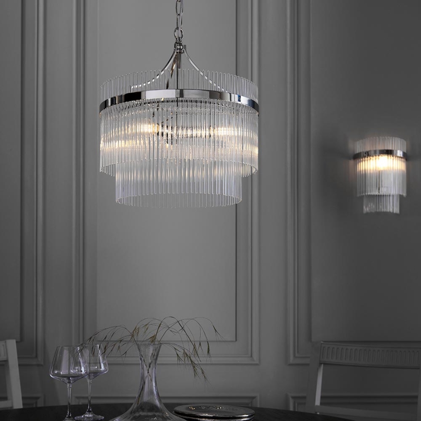 Endon 104113 - Kronleuchter mit Kette MARIETTA 3xE14/7W/230V glänzender Chrom