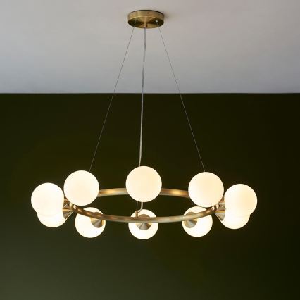 Endon 106008 - Hängeleuchte mit Kabelaufhängung OTIS 10xG9/3W/230V goldfarben