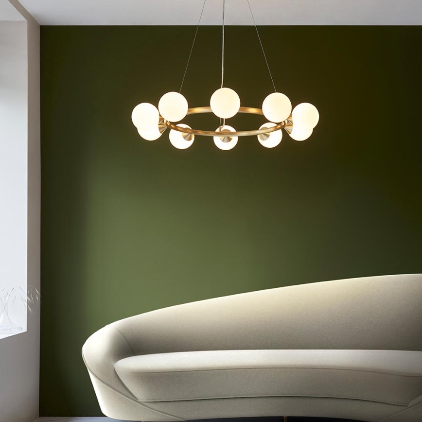 Endon 106008 - Hängeleuchte mit Kabelaufhängung OTIS 10xG9/3W/230V goldfarben